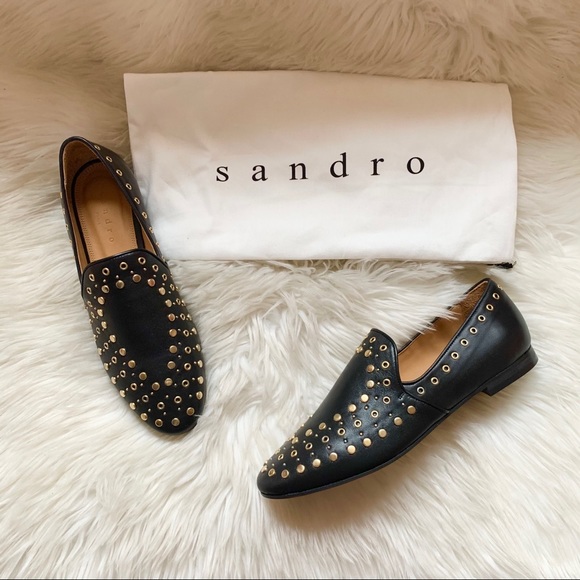 Sandro Shoes - New! SANDRO Paris Bary Studded Leather Loafers